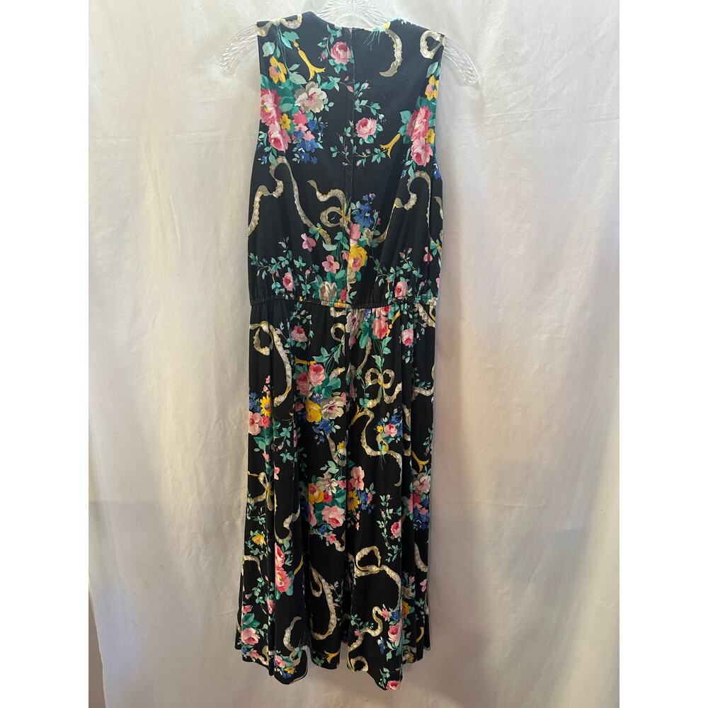 Dennis Goldsmith Vintage Floral Maxi Dress – Size L – Made in USA